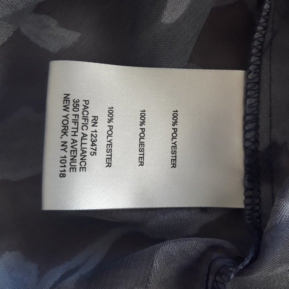 Jones New York Sleeveless Shirt, Semi-Sheer with Floral Pattern, Blue, Sz. M - Picture 9 of 10